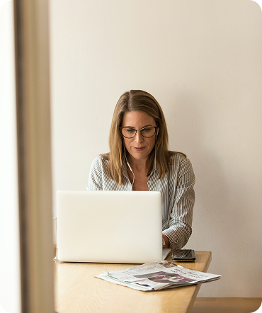 Woman with laptop